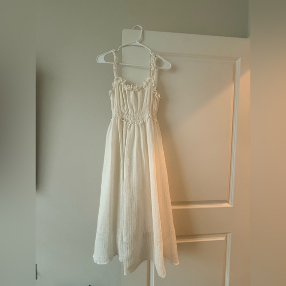 vestique Cream Smocked Strap Sundress - Picture 2 of 8